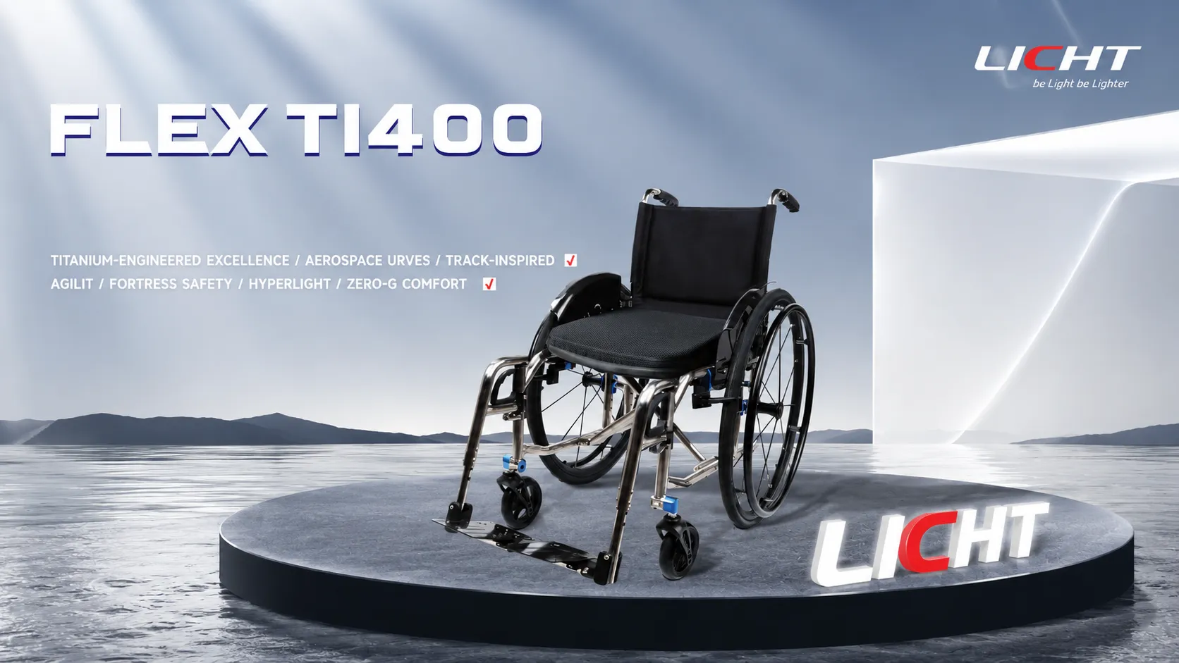 FLEX TI400 lightweight titanium wheelchair