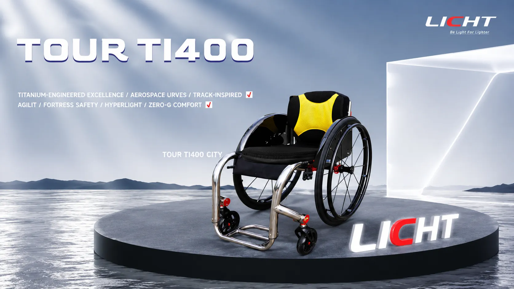 TOUR TI400 titanium wheelchair