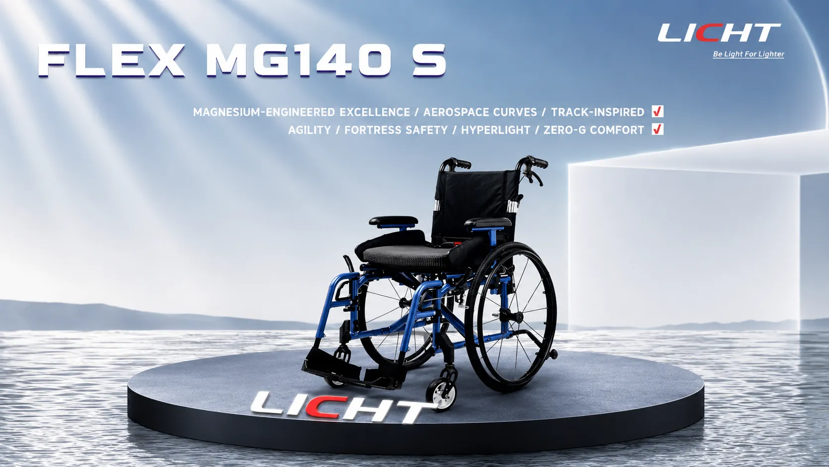FLEX MG140 S lightweight magnesium wheelchair