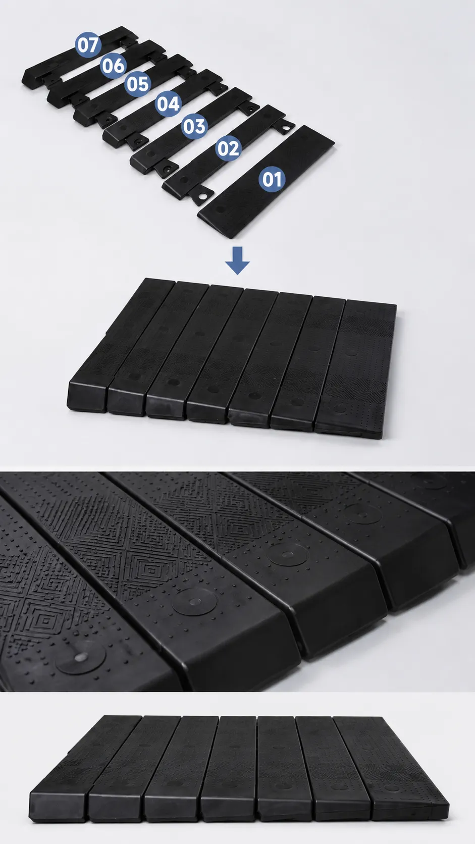 EZ RAMP modular seven block setup for custom step height