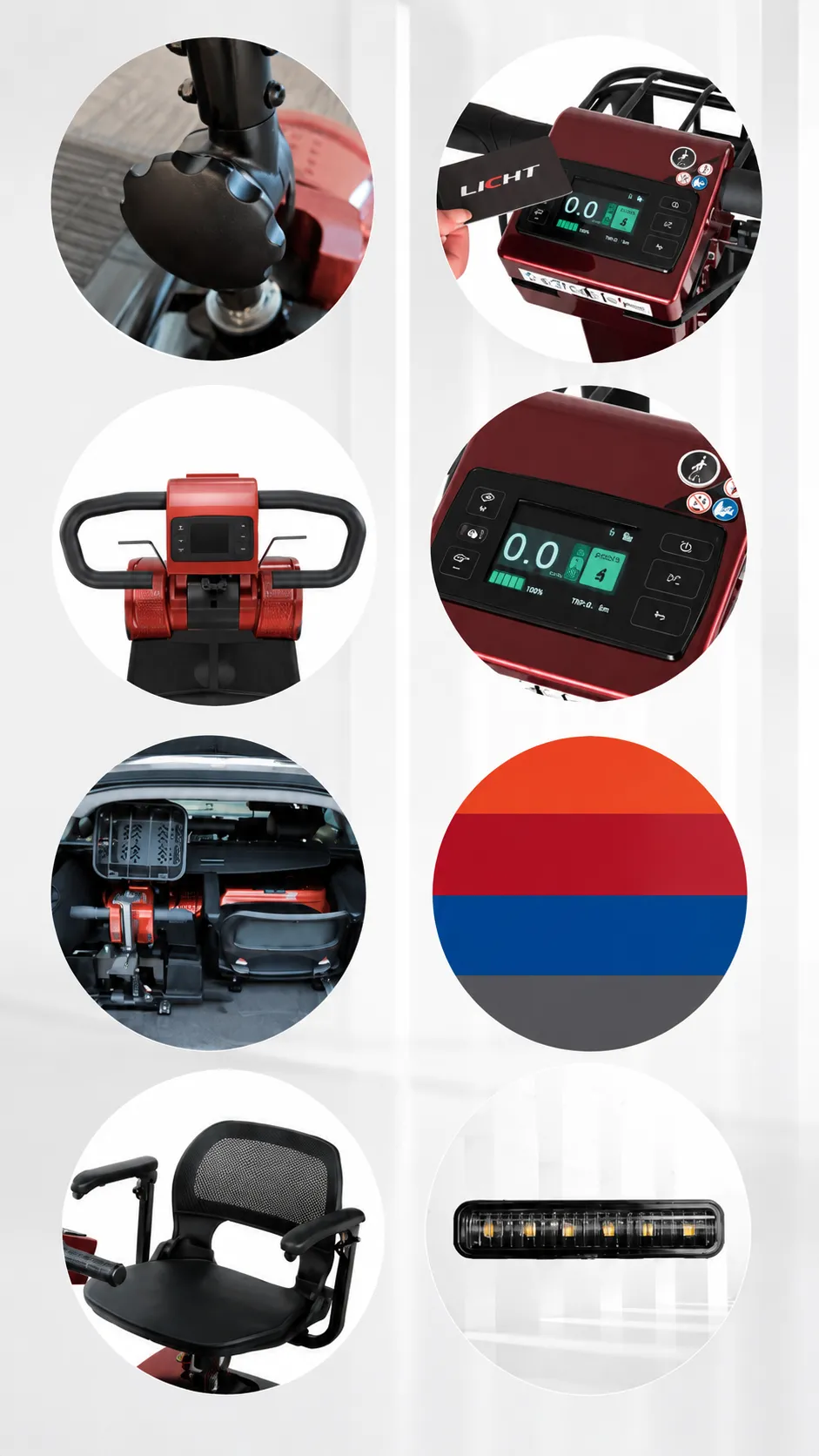 JOURNEY ALL-RIDE comfort LED lighting and compact storage mobility scooter